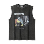 Men's American Character Print Casual Vest