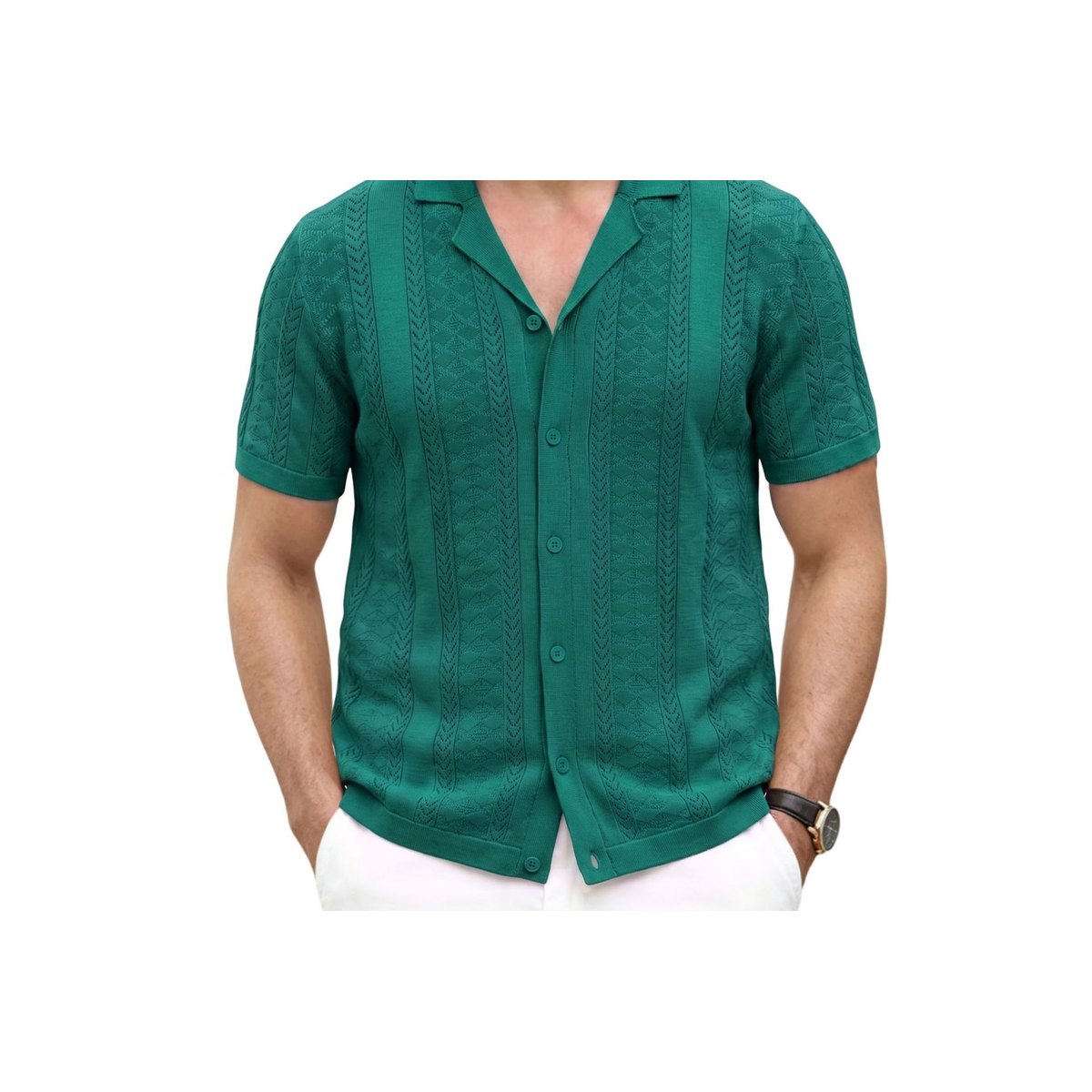 Men's Breathable Casual Cardigan Polo Shirt