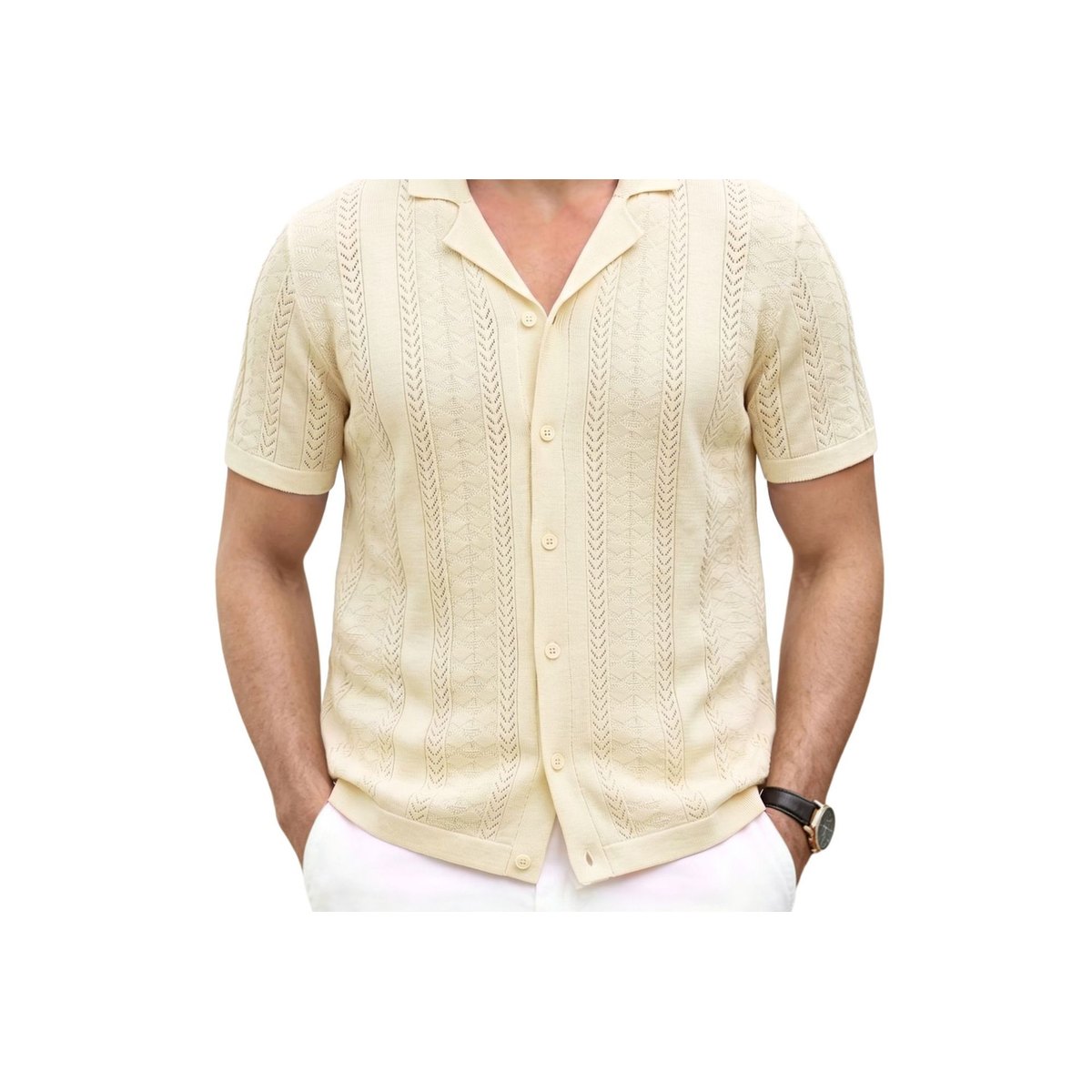 Men's Breathable Casual Cardigan Polo Shirt