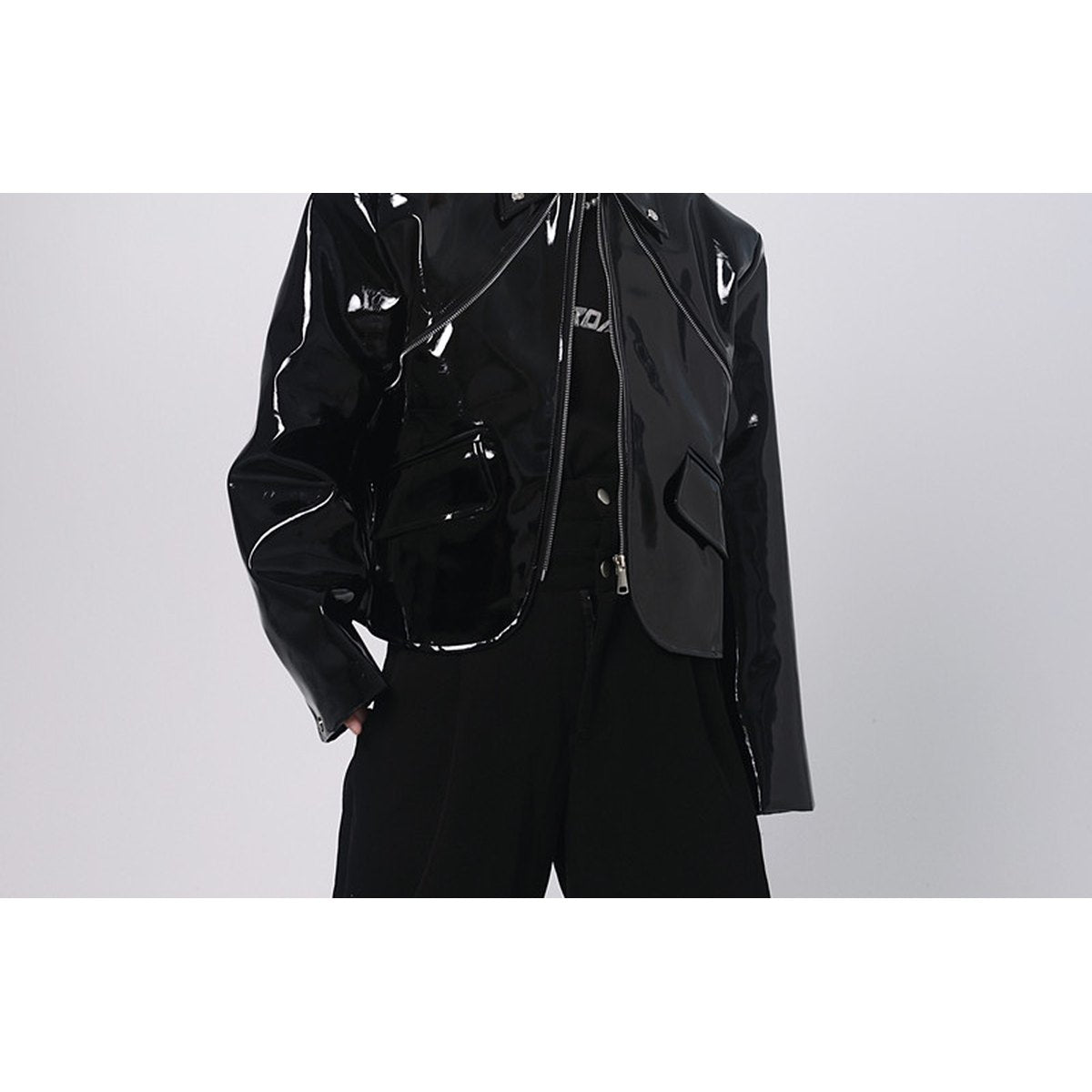 Men's Bright PU Leather Jacket