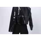 Men's Bright PU Leather Jacket