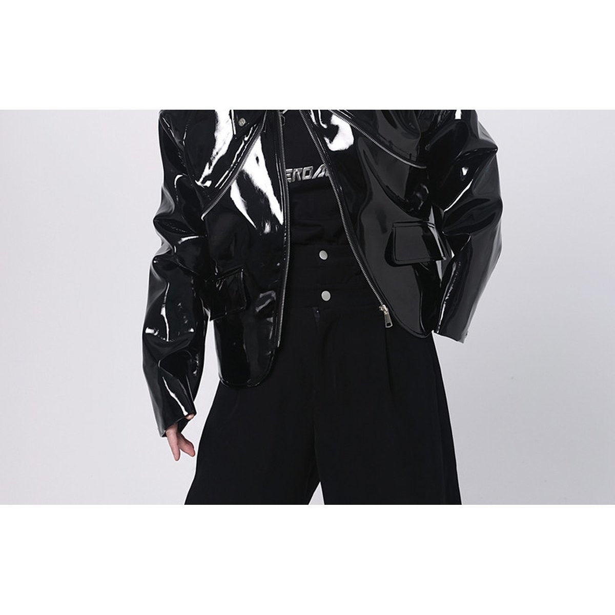 Men's Bright PU Leather Jacket