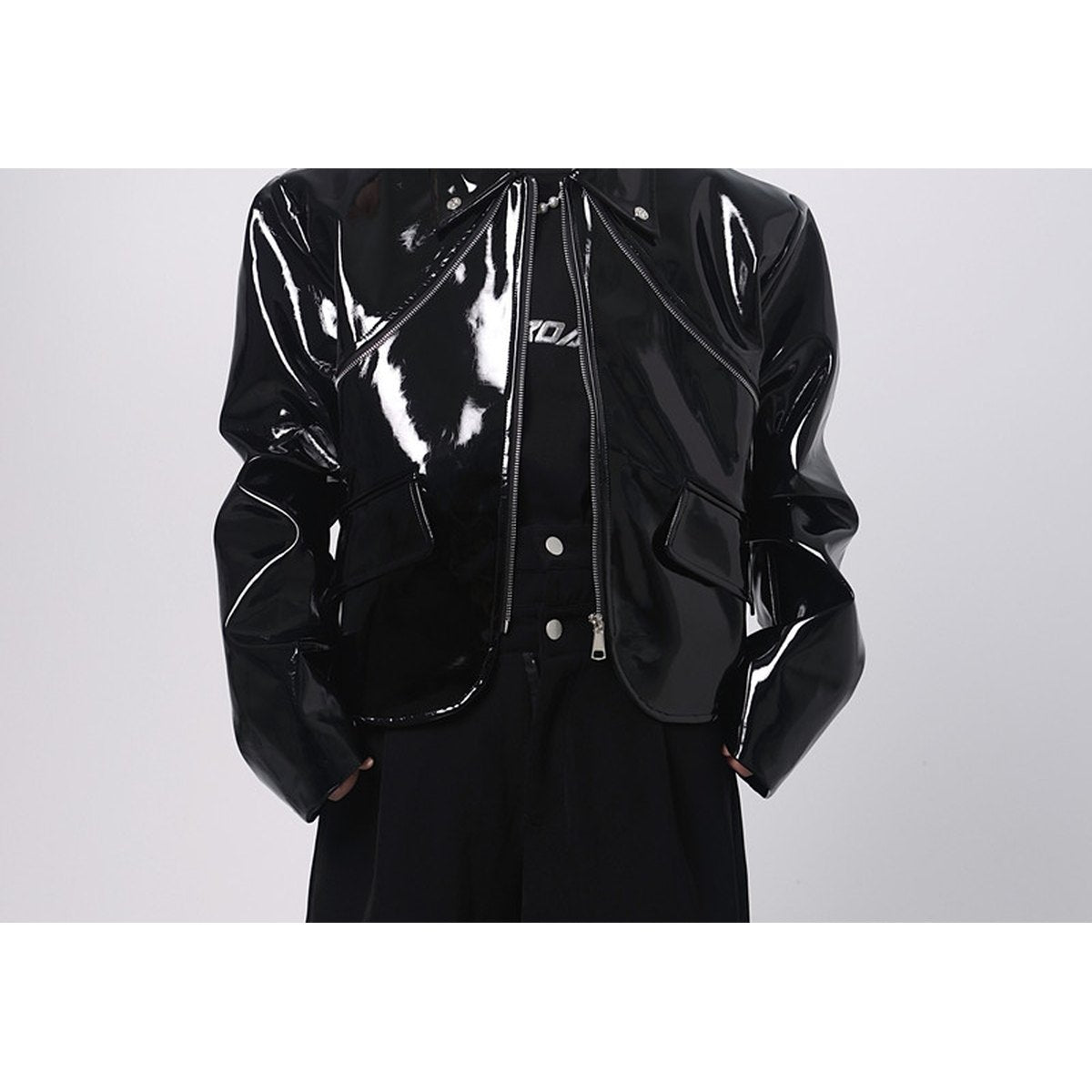 Men's Bright PU Leather Jacket