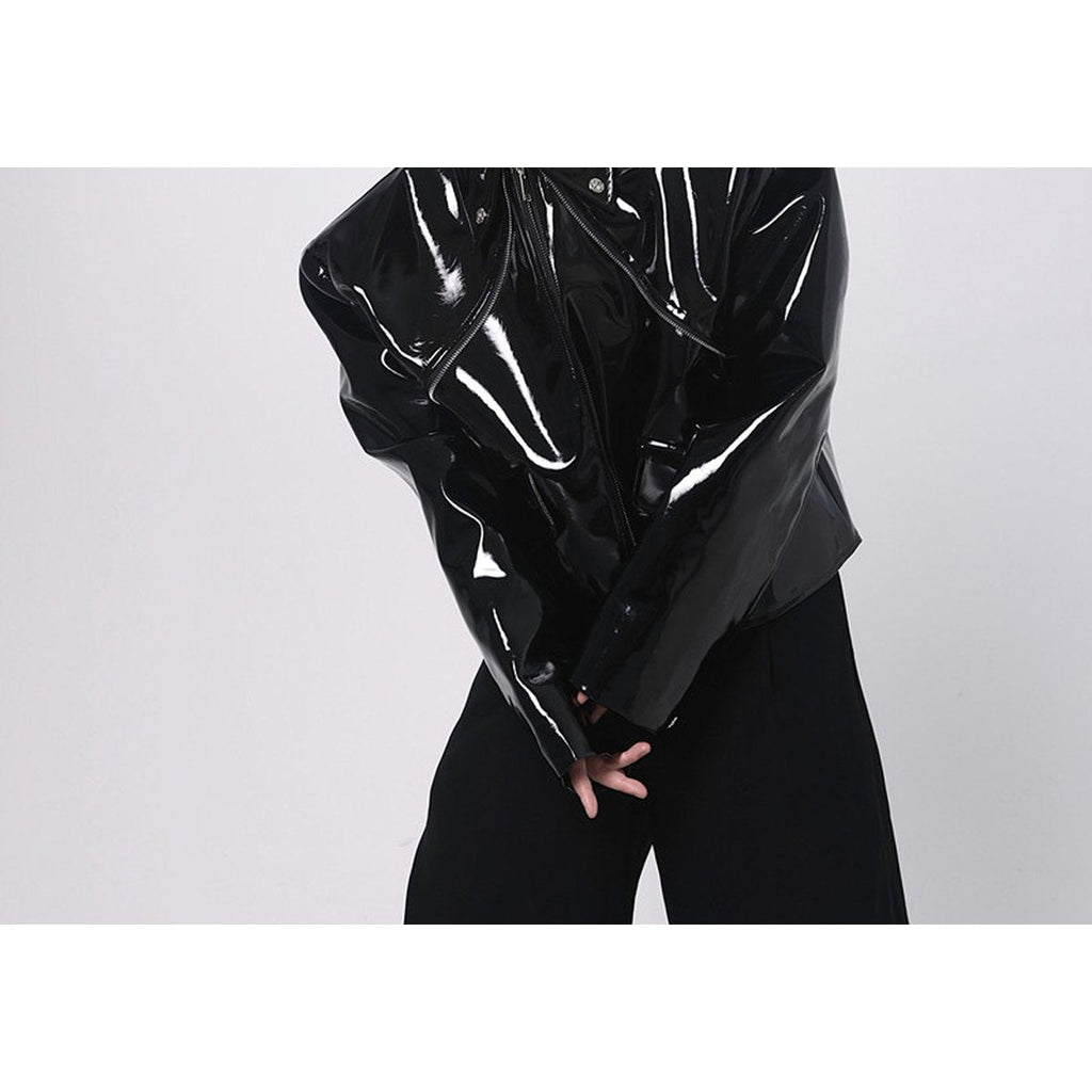 Men's Bright PU Leather Jacket