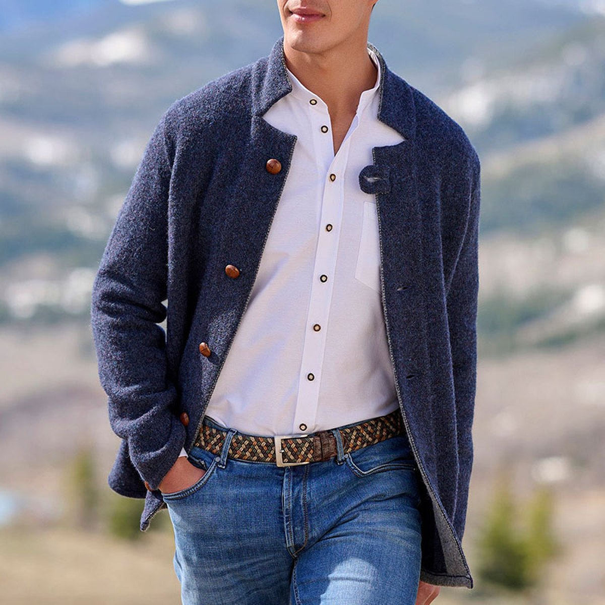 Men's Casual Mid-length Coat Trench