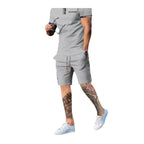 Men's Casual Shirt and Shorts Set