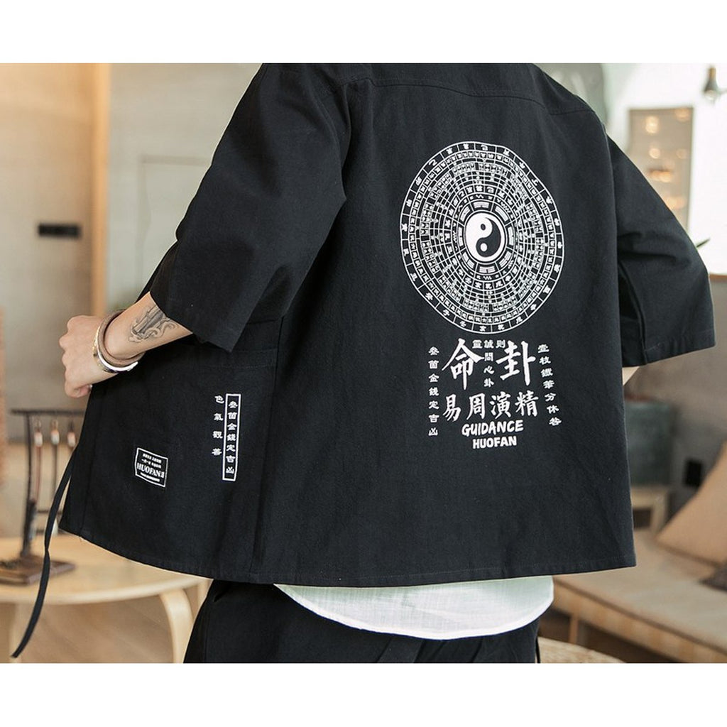 Men's Chinese Cardigan Hanfu Young Casual