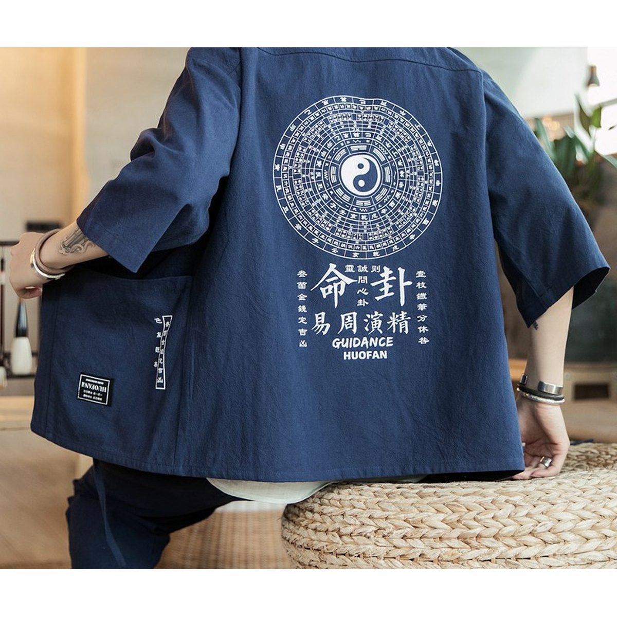 Men's Chinese Cardigan Hanfu Young Casual
