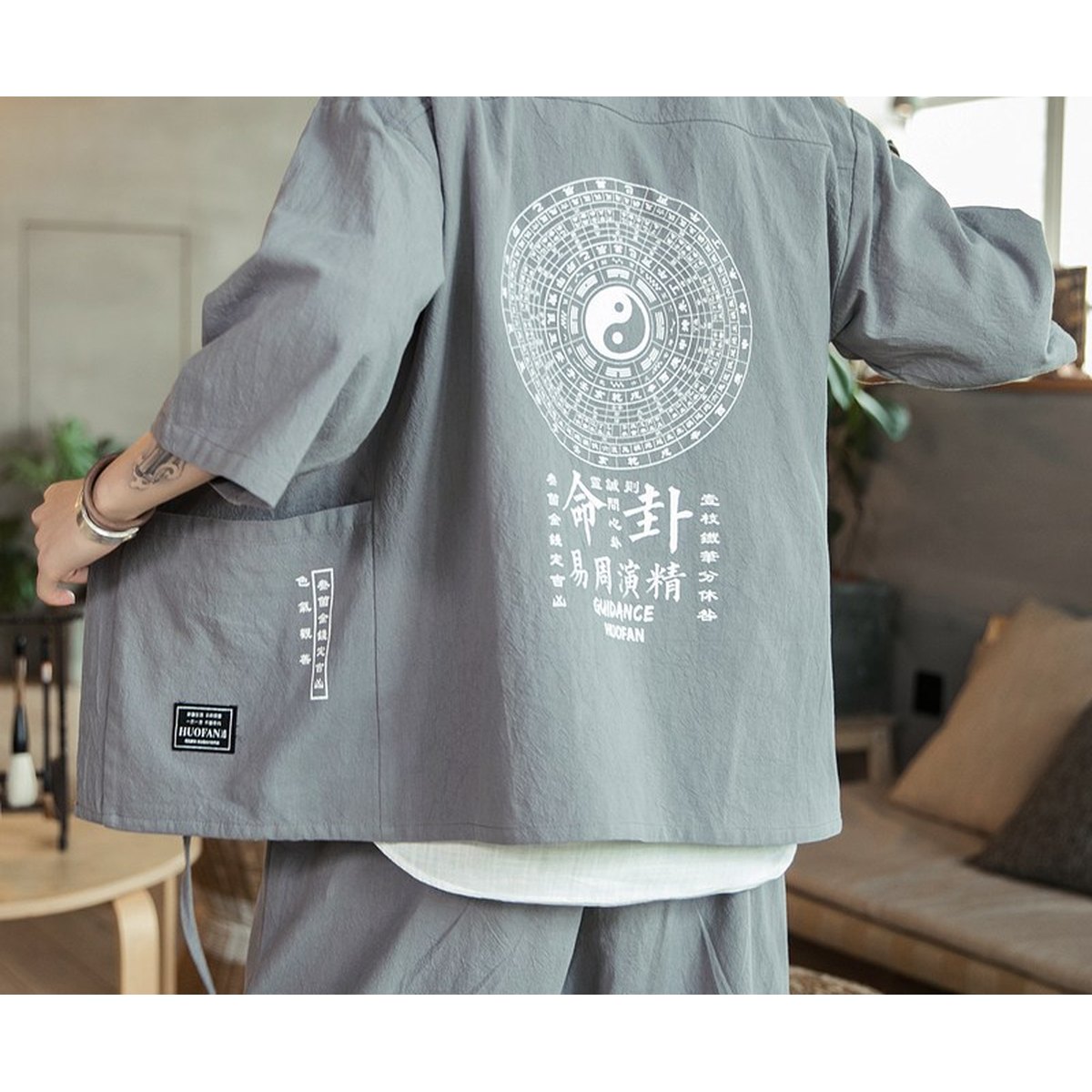 Men's Chinese Cardigan Hanfu Young Casual