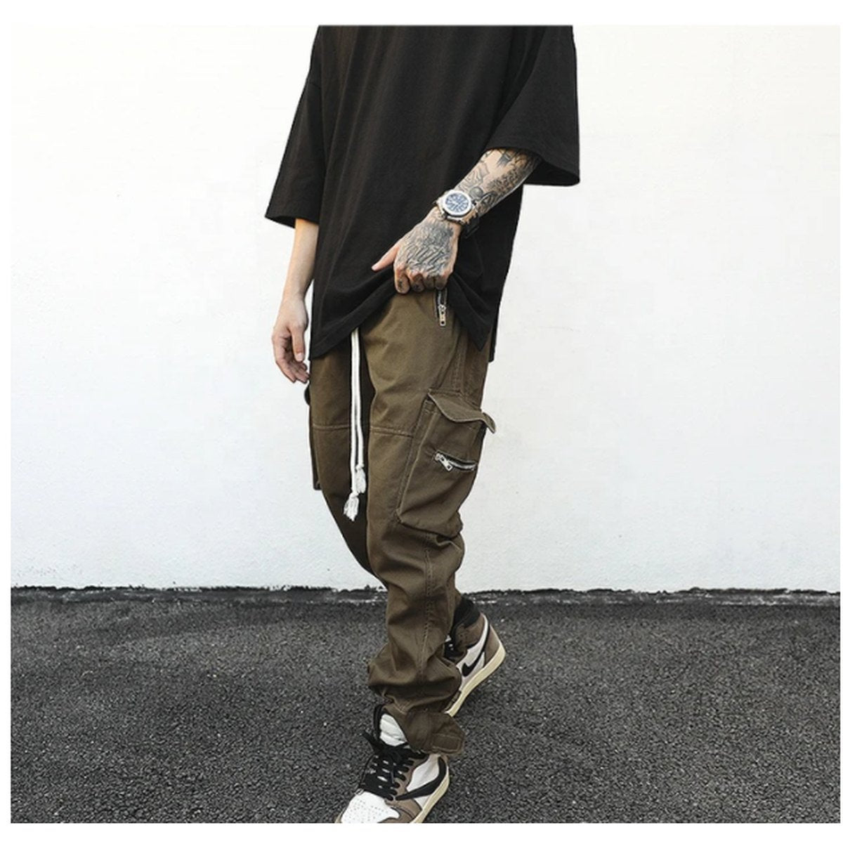 Men's Drawstring Cargo Pants
