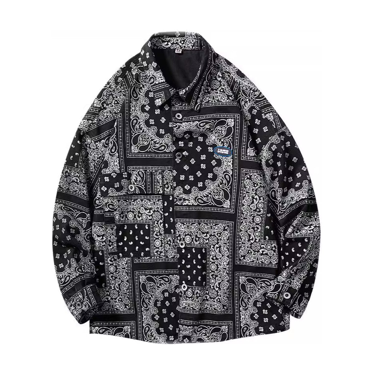 Men's Full Printed Loose Denim Jacket