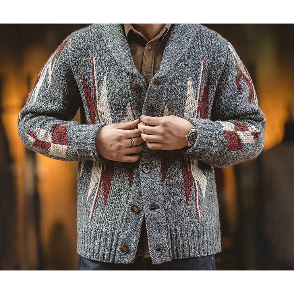 Men's Lapel Sweater Jacket