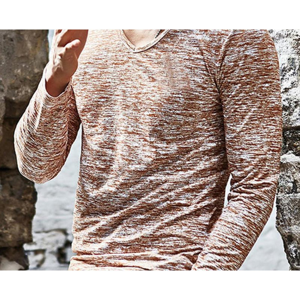 Men's Long Sleeve T-shirt Round-neck Slim Fit