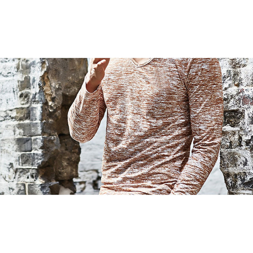 Men's Long Sleeve T-shirt Round-neck Slim Fit