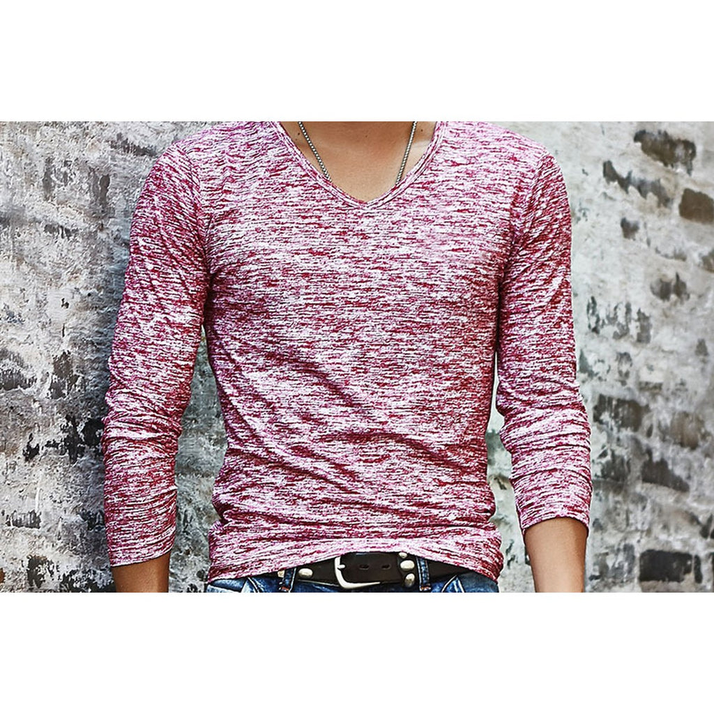 Men's Long Sleeve T-shirt Round-neck Slim Fit