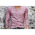 Men's Long Sleeve T-shirt Round-neck Slim Fit