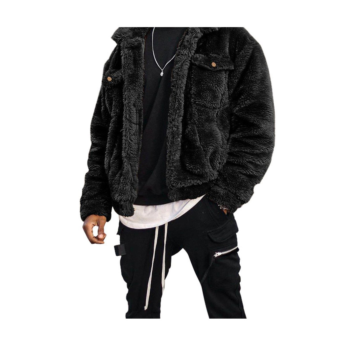 Men's Loose Black Jacket