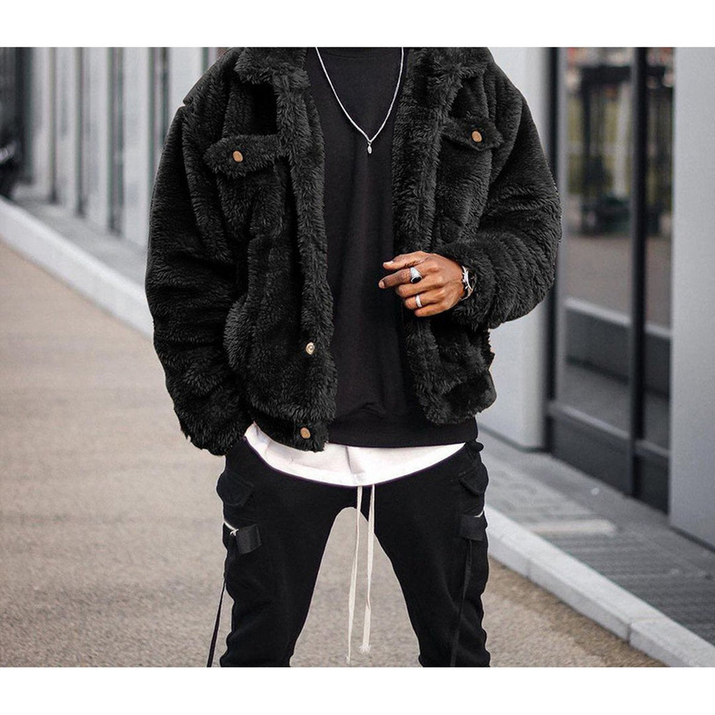 Men's Loose Black Jacket
