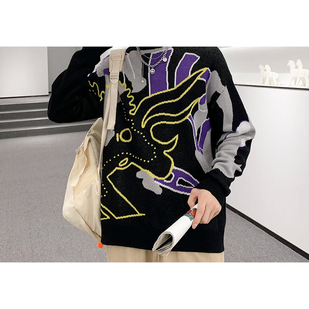 Men's Oversized Patterned Sweater