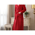 Men's Plus Fat Coral Velvet Bathrobe Pajamas