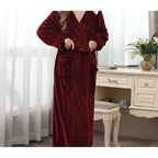 Men's Plus Fat Coral Velvet Bathrobe Pajamas