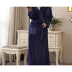 Men's Plus Fat Coral Velvet Bathrobe Pajamas