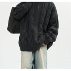 Men's Retro Twist Cardigan Sweater