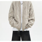 Men's Retro Twist Cardigan Sweater