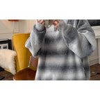 Men's Salt Color Striped Turtleneck Sweater