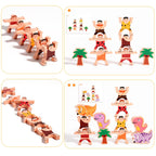 Primitive Man Dinosaur Balance Block Stacking Game