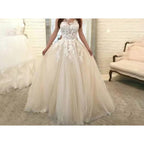 Sleeveless Lace Flower Dress