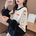 Women's American Retro Contrast Color Sweatshirt