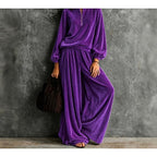 Women's Anno Velvet Casual Loose Zipper Long Sleeve