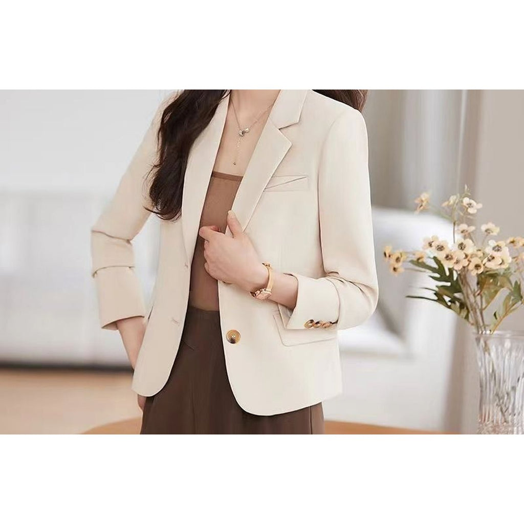 Women's Coffee Colored Short Blazer