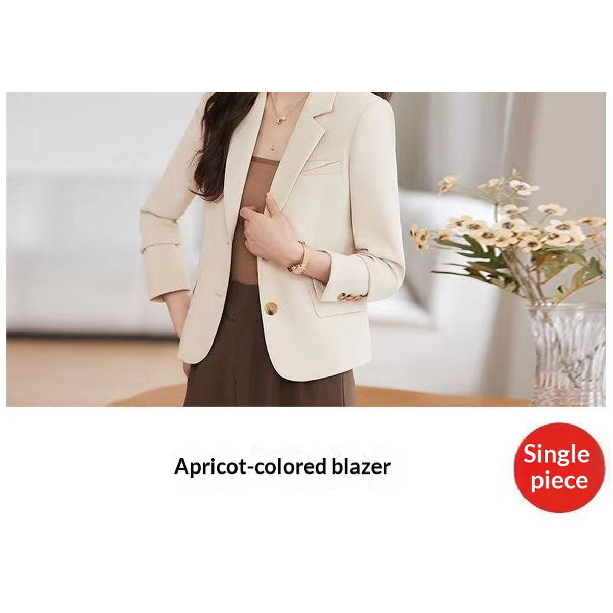 Women's Coffee Colored Short Blazer
