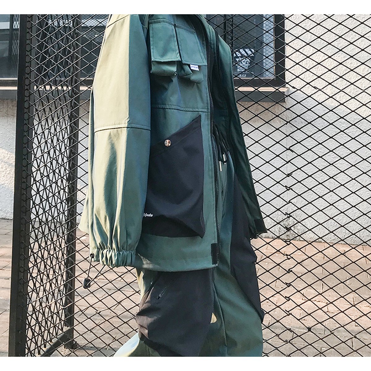 Women's Color Block Jacket Baseball Uniform Loose