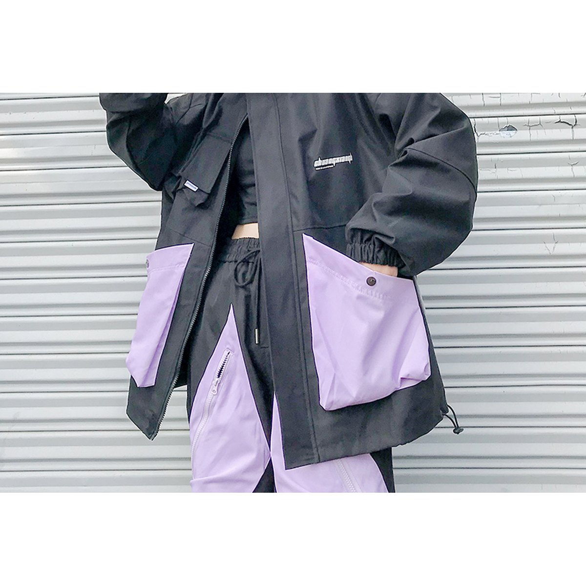 Women's Color Block Jacket Baseball Uniform Loose