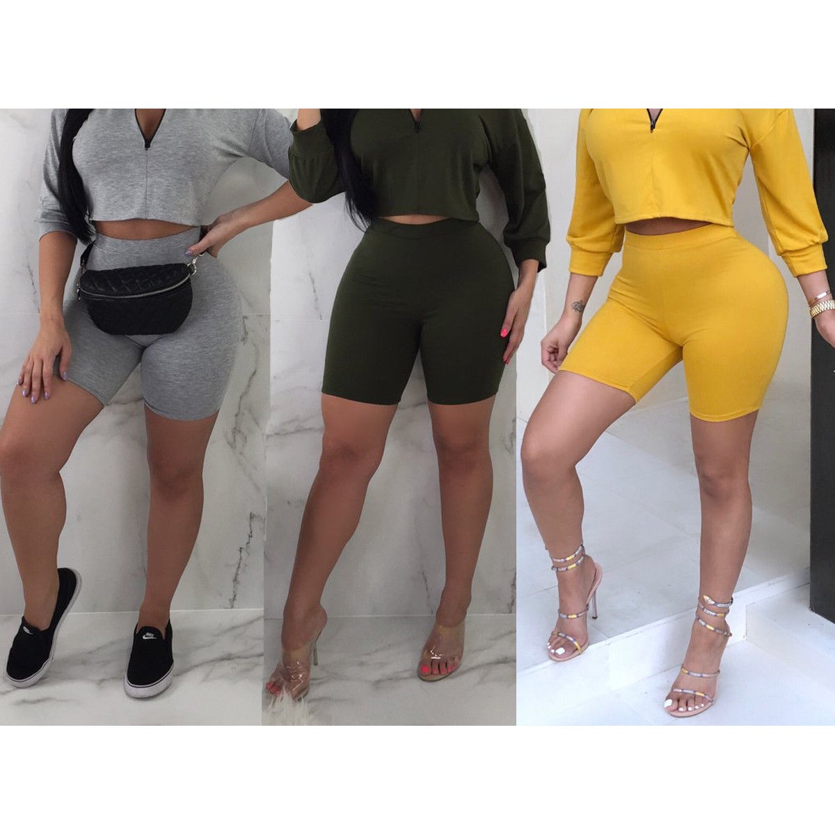 Women's Crop Hoodie Tracksuit