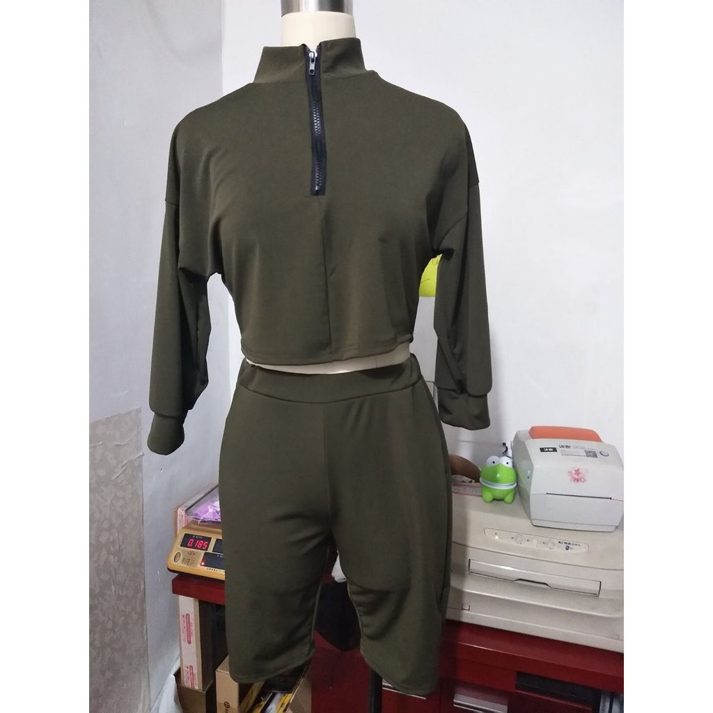 Women's Crop Hoodie Tracksuit