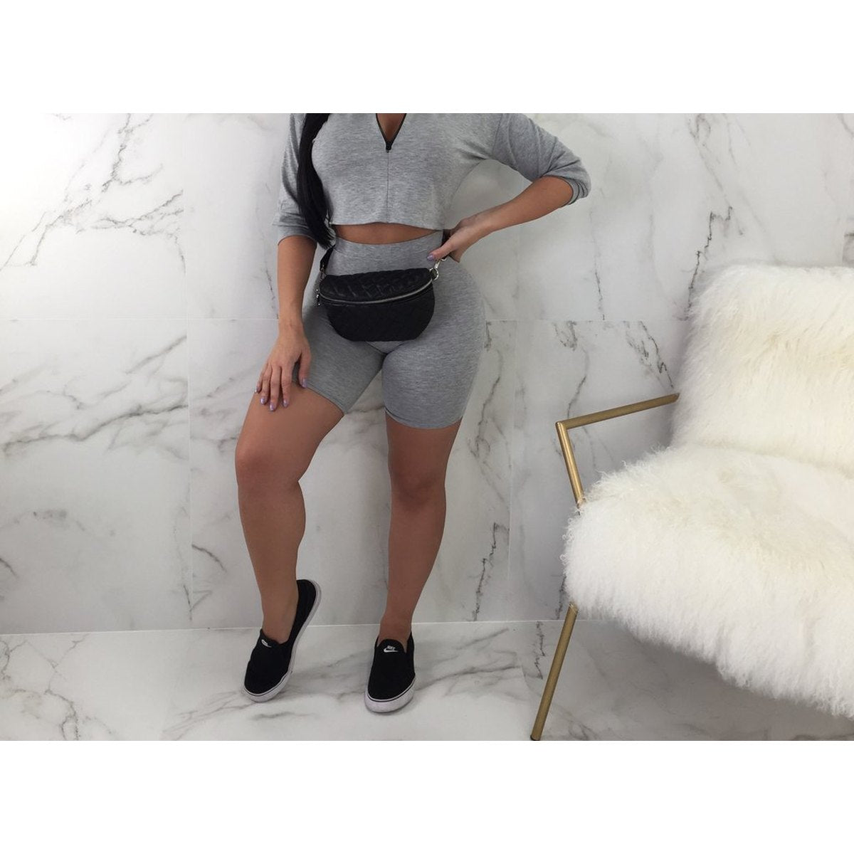 Women's Crop Hoodie Tracksuit