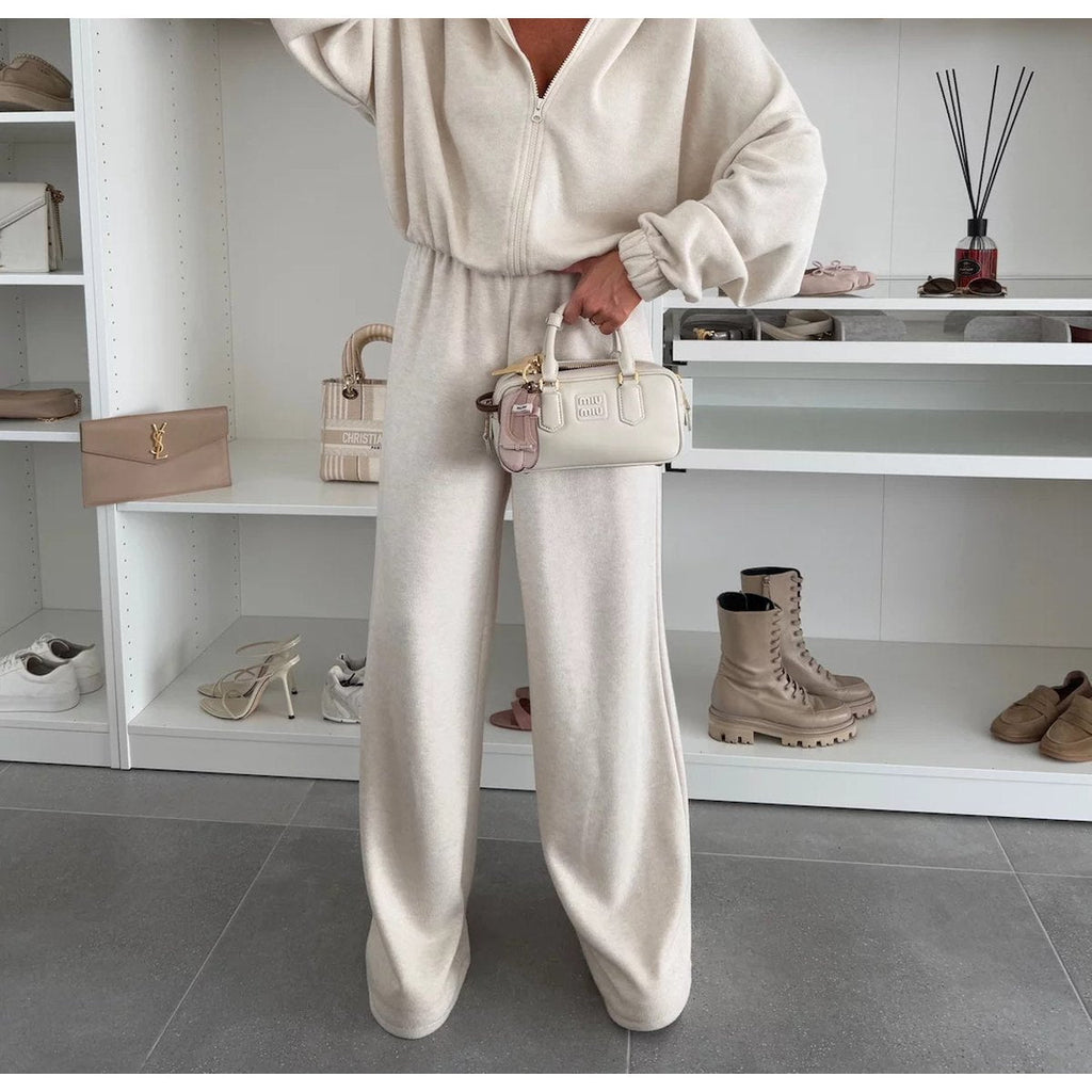 Women's Elastic Trousers Two-piece Set