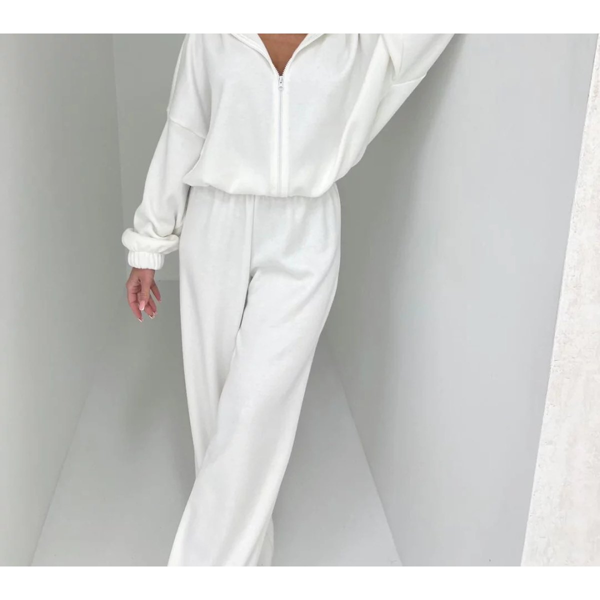 Women's Elastic Trousers Two-piece Set
