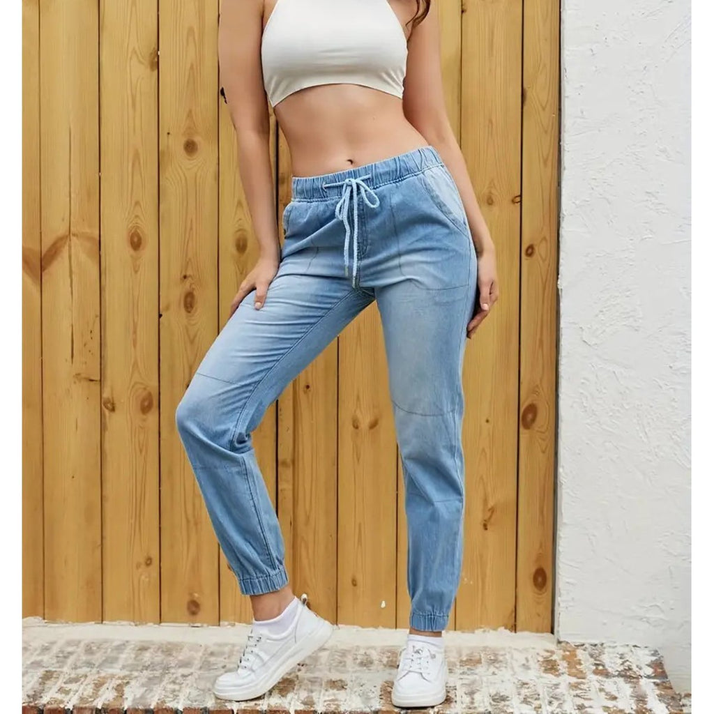 Women's Elastic Waist Jeans