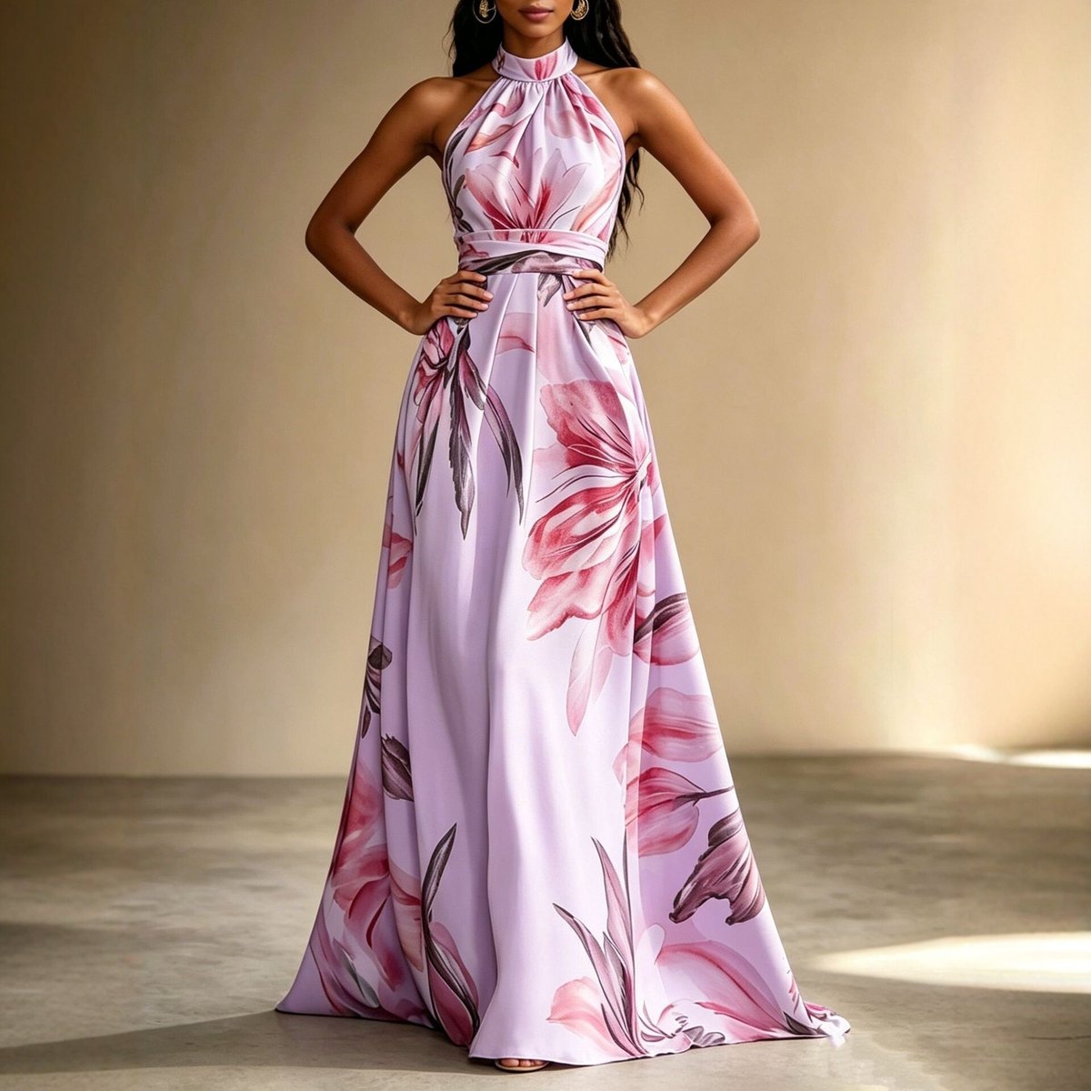 Women's Faux-wind Elegant Slimming Maxi Dress