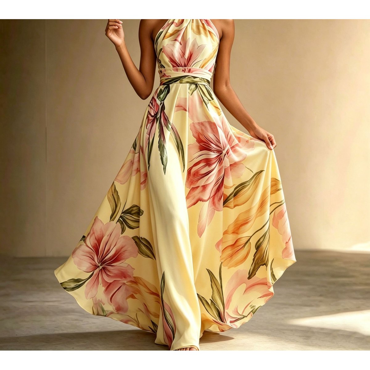 Women's Faux-wind Elegant Slimming Maxi Dress