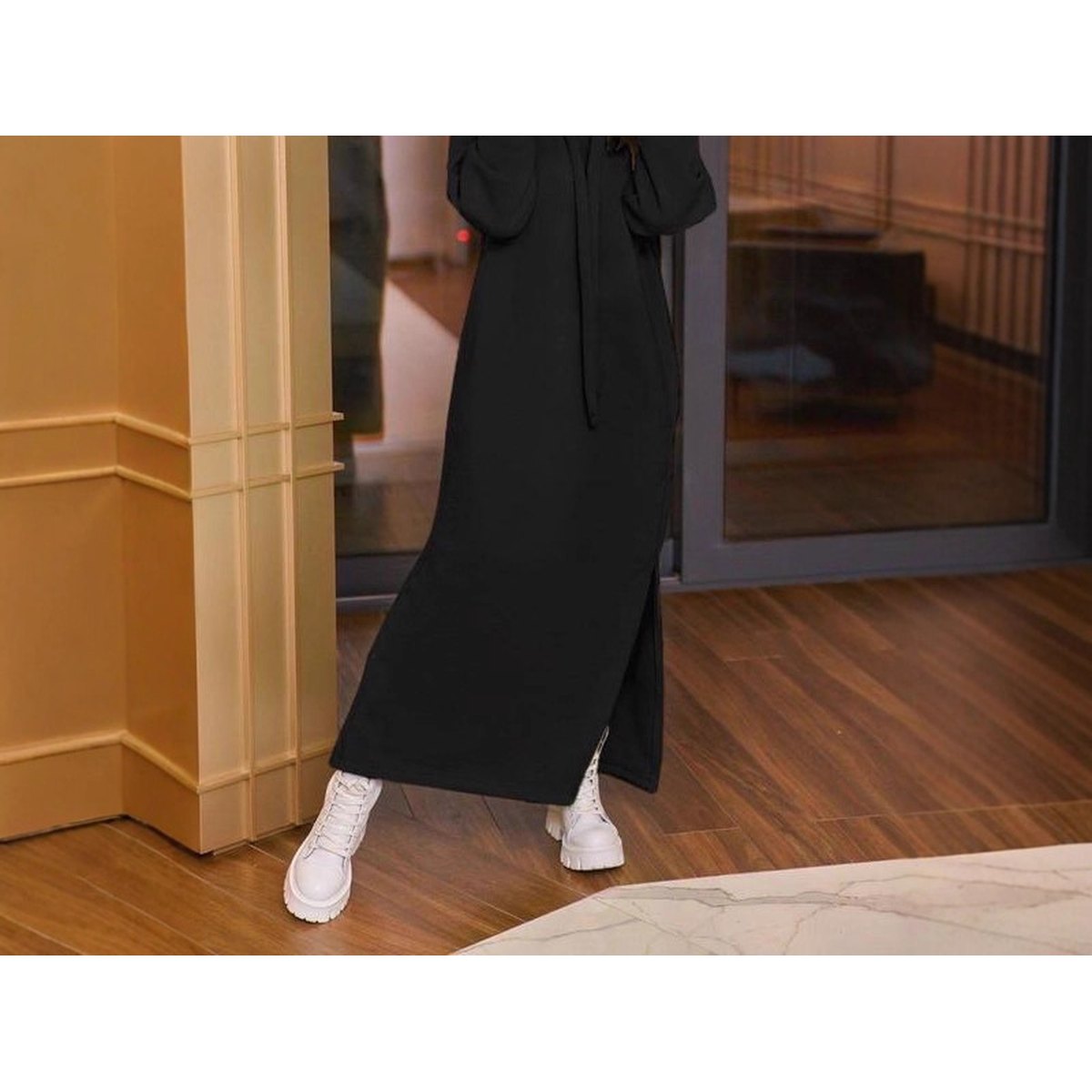 Women's Fleece-lined Sweatshirt Casual Dress