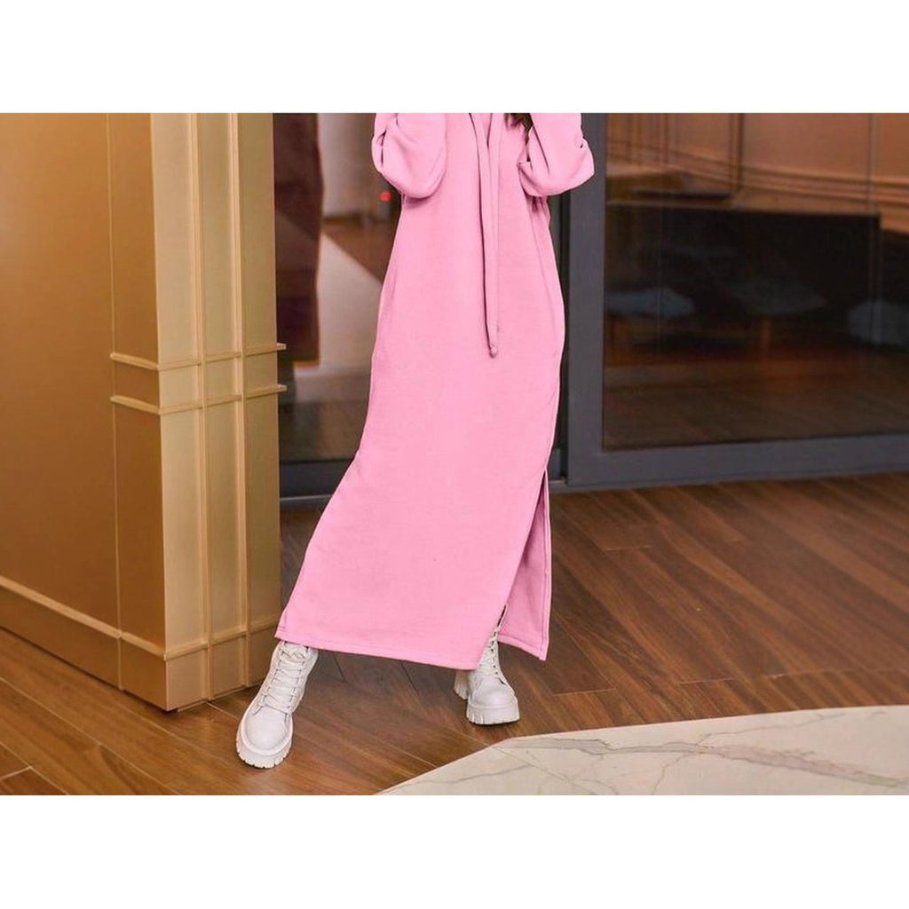 Women's Fleece-lined Sweatshirt Casual Dress