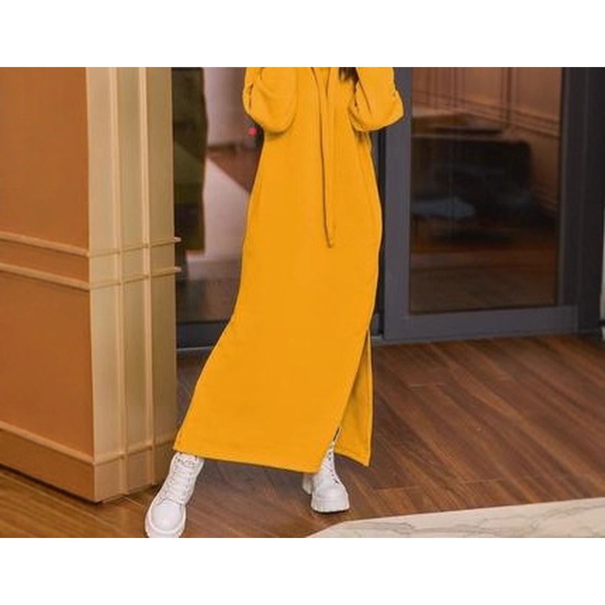 Women's Fleece-lined Sweatshirt Casual Dress