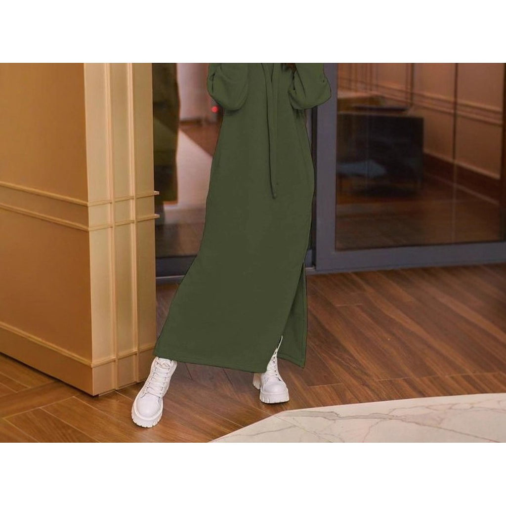 Women's Fleece-lined Sweatshirt Casual Dress