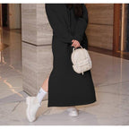 Women's Fleece-lined Sweatshirt Casual Dress